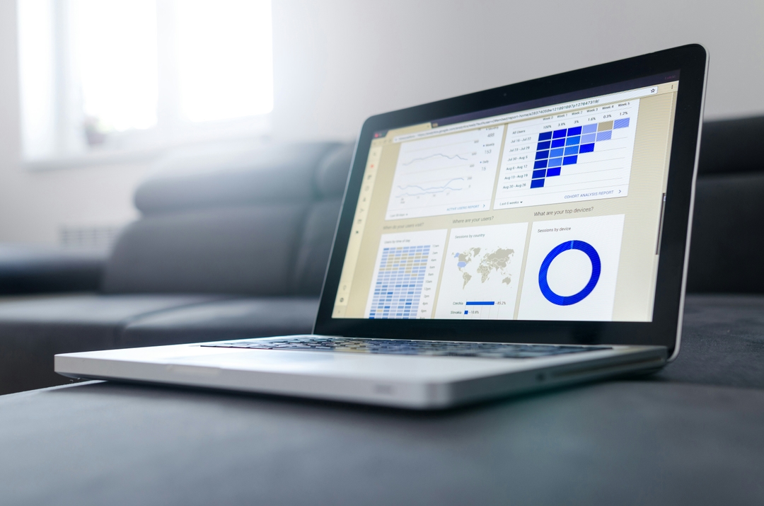 gantt chart on laptop screen